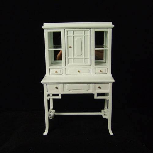 H12013 WT - 1" scale White Display Cabinet - Click Image to Close